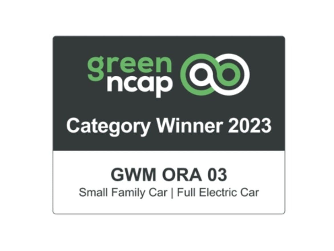 Green NCAP 'Small Family Car' & 'Full Electric Car' Winner 2023